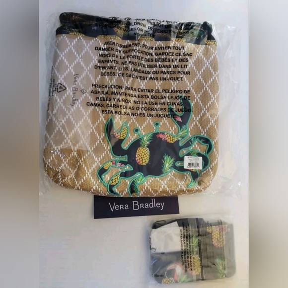 Vera Bradley Toucan Party Crab Beach Crossbody Bag + Zip ID New W Tags $84.00 - Picture 1 of 5